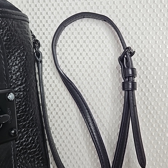 COACH BLACK LEATHER AND SUEDE DRIFTER CROSSBODY IN MATTE BLACK - Picture 10 of 10